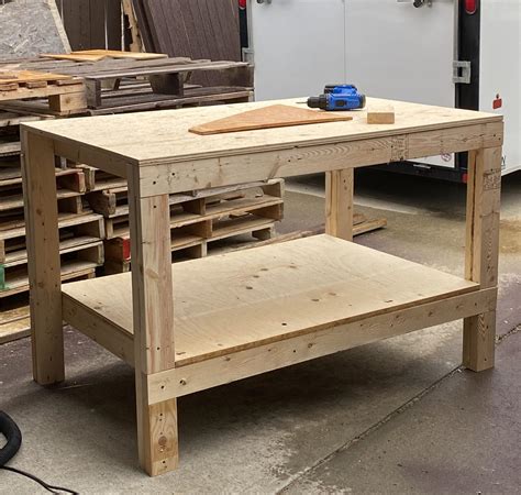 Cliff also decided to add a shelf to the bottom the workbench frame. . Heavy duty workbench diy